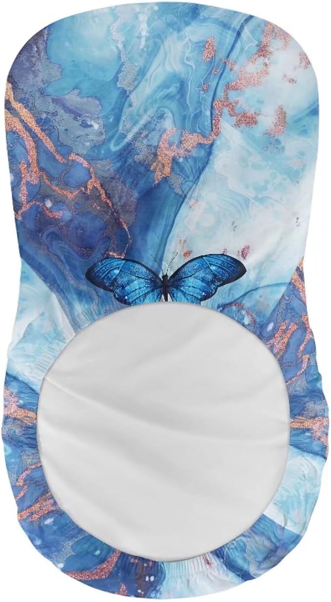 Blue Marble Bar Stool Seat Covers, Set of 2 Barstool Slipcovers Counter Stool Chair Covers Dustproof Seat Protector Bar Seat Cover Washable Stool Covers - Image 5
