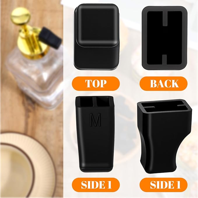 20PCS Coffee Syrup Pump Tip Covers, Black Rubber Caps Fits for Syrup Pump, Portable Practical Pourer Cap for Pour Dispenser Oil Liquor Bottle Clean Preserved