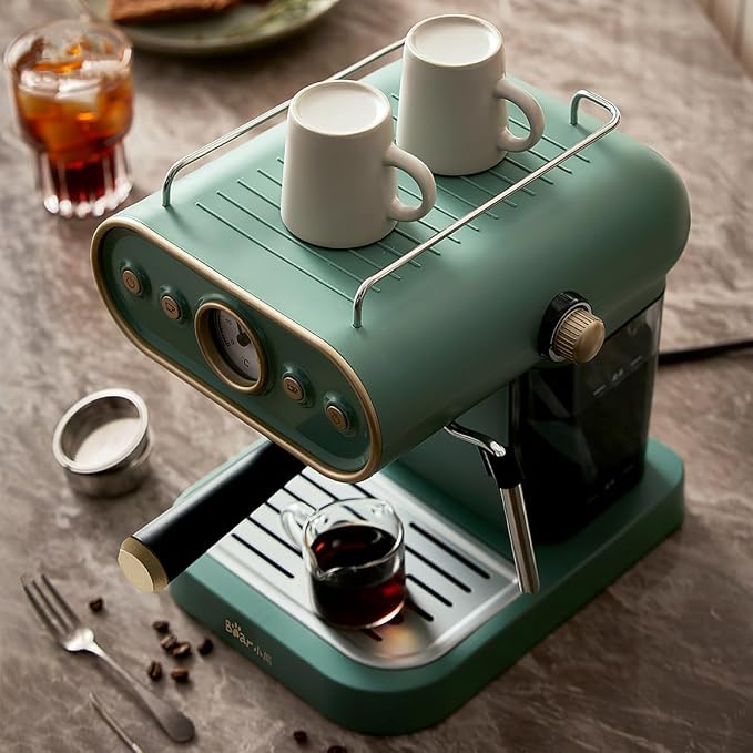 compact high-pressure coffee machine with steam frother - Image 6