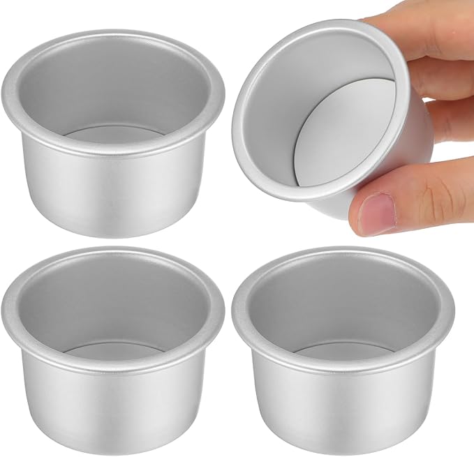 Baluue 2.51 Inch Round Cake Pans Set of 4 with Removable Bottom Small Tins for Cheesecake Chiffon Cake Baking Family Dinners Friends Gatherings and Festival Celebrations by Baluue