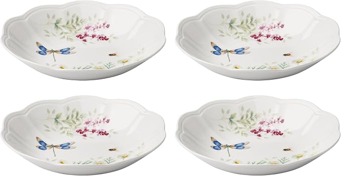 Lenox 897795 Butterfly Meadow Herbs Pasta Bowls, Set Of 4 by Lenox