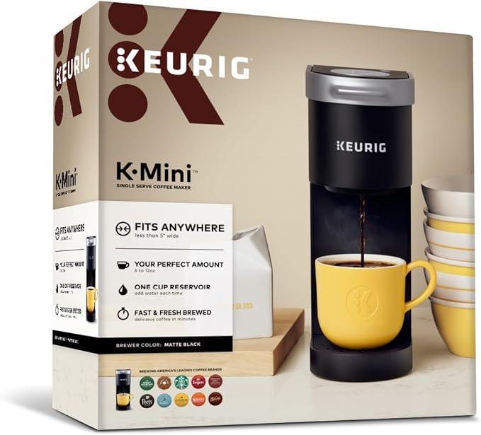 Keurig K-Mini Single Serve K-Cup Pod Coffee Maker, 6 to 12oz Brew size, with Cord Storage, Perfect for Small Spaces, Black | Cord Storage, Small Spaces - Image 12