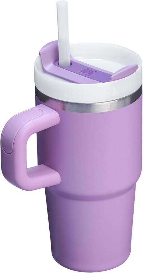 STANLEY Quencher H2.0 Flow State Tumbler, 20 oz, Lilac | Handle and Straw | 3-Position Lid | Cup Holder Compatible for Travel | Insulated Stainless Steel Cup | BPA-Free - Image 2