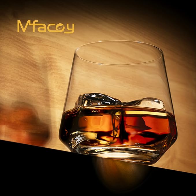 Mfacoy Drinking Glasses Set of 8-4 Tall Glass Cups 18 oz & 4 Short Stemless Wine Glasses 13 oz, Highball Glasses, Glassware Sets for Cocktail, Beer, Wine, Whiskey, Water & Juice Drinkware - Image 2