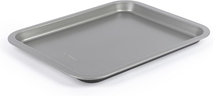 Salter Essentials 41 cm Baking Tray – Non-Stick Coating, Rectangular Oven Sheet, Dishwasher Safe, Easy to Clean, Made in The UK, Durable Chip/Cookie Tray, Lightweight, PFOA-Free, BW13667 | Carbon Steel Construction, PFOA-Free Coating, Dishwasher Safe, ... by Salter