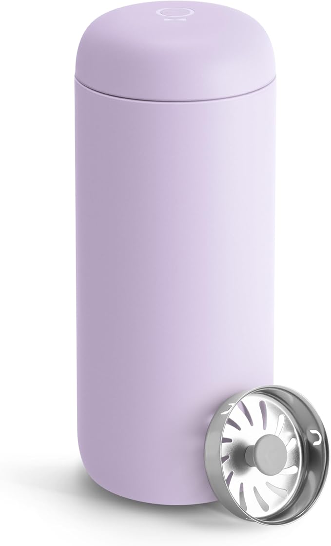 Fellow Carter Move Ceramic Lined Travel Coffee Mug 16 oz - Leak-Proof Lid | No Metallic Taste, Dishwasher Safe, Hot 12Hr Cold 24Hr, Stainless Steel Tumbler, BPA-Free, Fits Cup Holders, Lavender Purple by Unknown