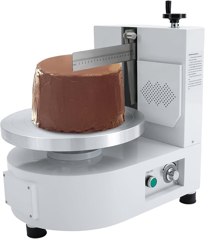 Cake Cream Spreading Coating Edge Smoothing Machine 110V 4-12Inch Cake Butter Cream Spreading Machine - Max Horizontal Scraper Height 4.72in