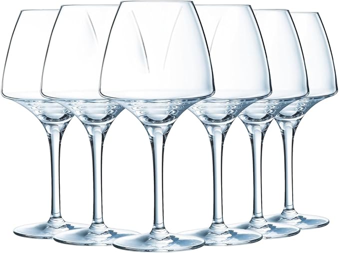 Chef et Sommelier Open Up Collection Set of 6 Crystal Wine Glasses 32cl Protasting Ideal Tasting Modern and Elegant Made in France Transparent by Chef+%26+Sommelier