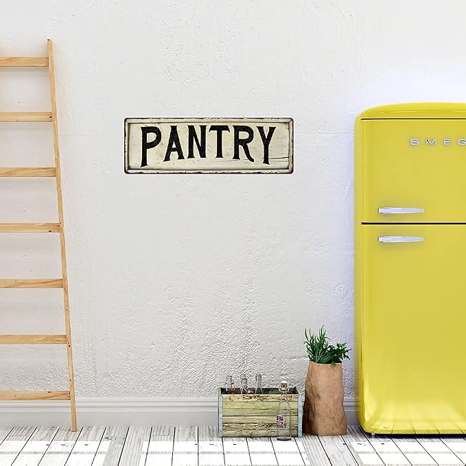 PANTRY Sign Farmhouse Signs Wall Decor Art Country Decorations Rustic Vintage Home Tin Plaque Kitchen Gift 6 x 18 Matte Finish Metal 106180028237 - Image 6