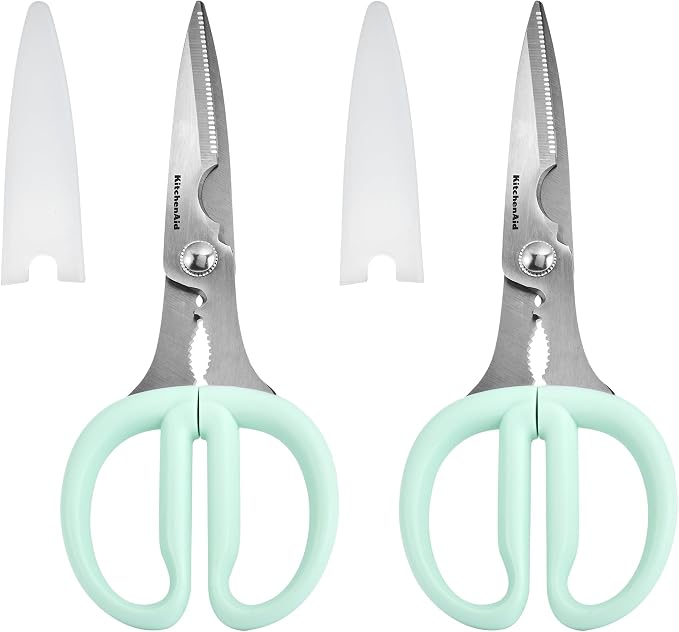 KitchenAid Classic 2-Piece Multipurpose Kitchen Shear Set with Blade Sheath - Spearmint, Herb Stripper, Poultry Shears, Pizza Cutter, Nutcracker by Unknown