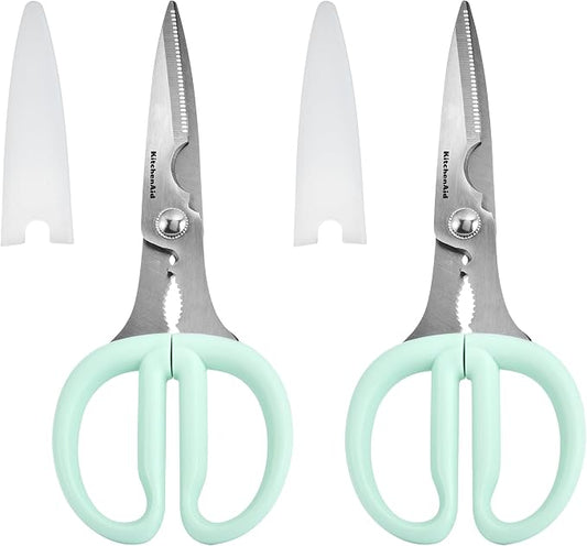KitchenAid Classic 2-Piece Multipurpose Kitchen Shear Set with Blade Sheath - Spearmint, Herb Stripper, Poultry Shears, Pizza Cutter, Nutcracker by Unknown