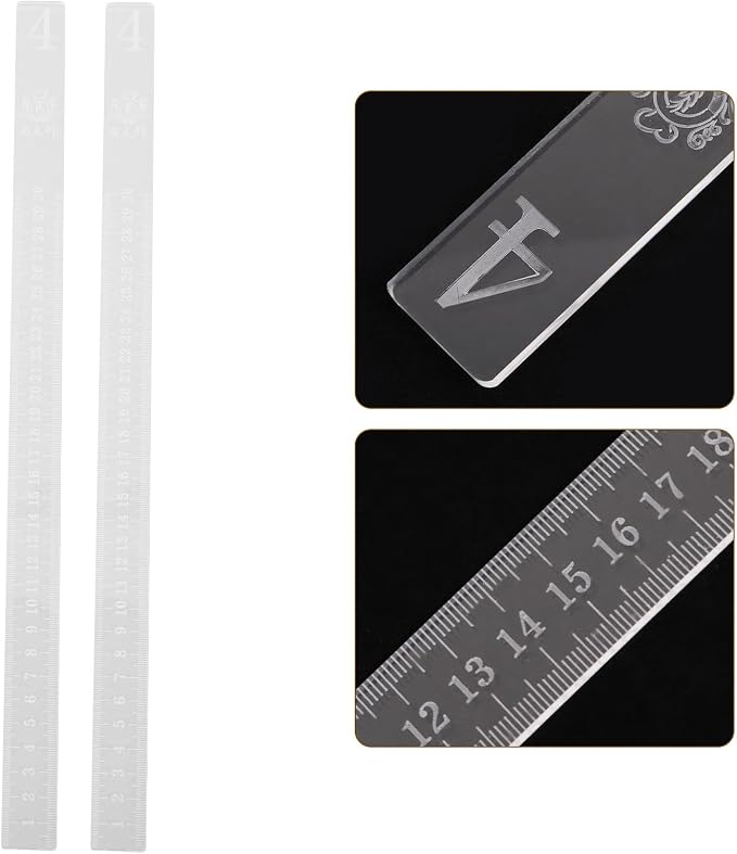 FRCOLOR 2pcs Acrylic Dough Thickness Measuring Ruler for Baking, Cookie Leveling Tool with Uniform Thickness and Easy to Use Design, for Home Baking and Pastry Preparation - Image 8