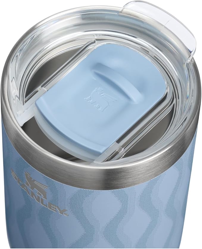 STANLEY Everyday Camp Cup 12 oz | Drink Through Lid | Cup for Coffee, Tea and Drinks | Insulated Stainless Steel | BPA-Free | Slate Blue Drift - Image 2