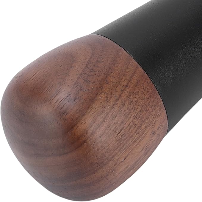 Walnut Wood Coffee Tamper with Stainless Steel Base, 58mm Precision Ground Coffee Tamper for Cafe & Home Brewing