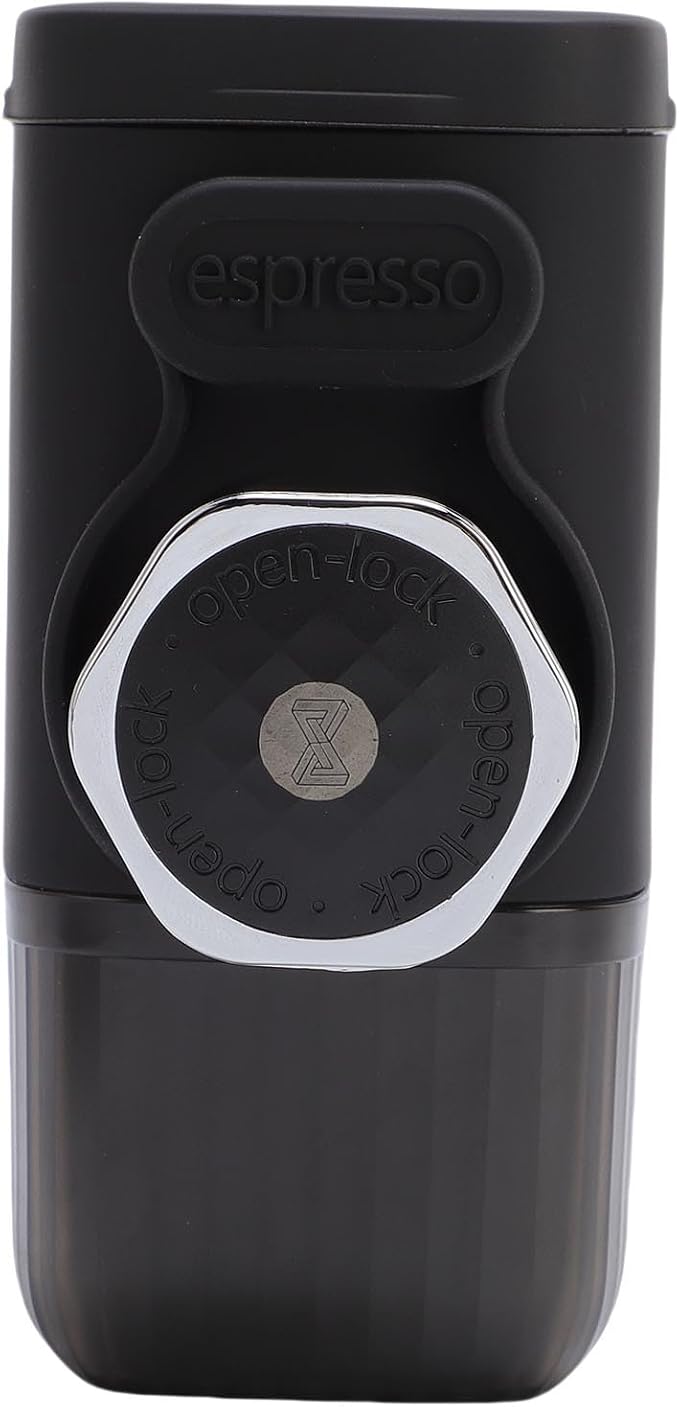 Portable Coffee Maker Lightweight and Compact Manually Operated Coffee Machine for Travel Camping Hiking ABS 100ml (Black) by shenruifa