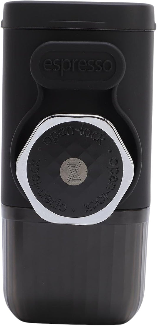 Portable Coffee Maker Lightweight and Compact Manually Operated Coffee Machine for Travel Camping Hiking ABS 100ml (Black) by shenruifa