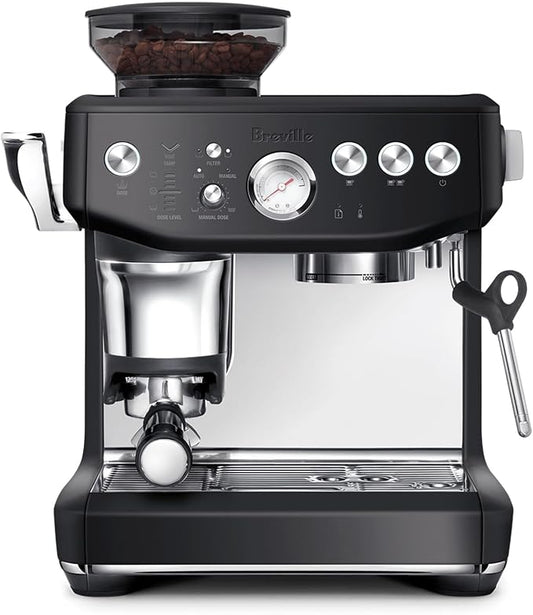 Breville BES876BTR Barista Express Impress, Black Truffle | Craft café-quality lattes and cappuccinos at home with this semi-automatic espresso machine with built-in grinder by Unknown