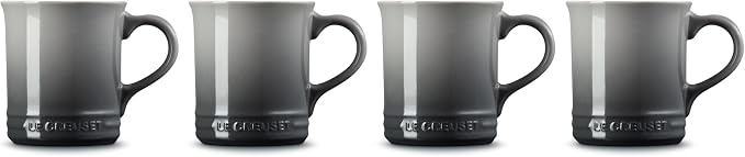 Le Creuset Stoneware Vancouver Mug, Set of 4, 14 oz. each, Oyster - Image 3
