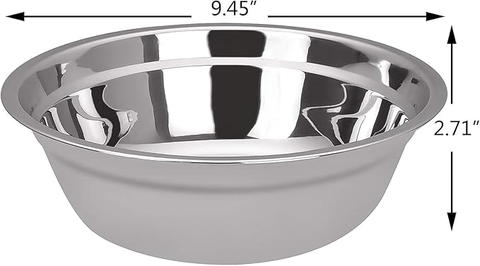 Mixing Bowls Set of 4 Metal Prep Bowls, Stainless Steel Nesting Bowls