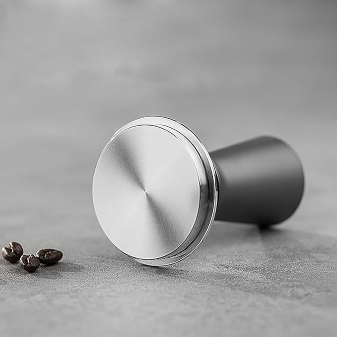 51mm Coffee Distributor and Tamper, Stainless Steel Coffee Tamper 51mm with Aluminum Alloy Handle, Professional Espresso Distributor Leveler Tool, Spring-loaded Tamper