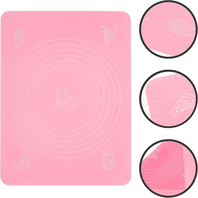 VICASKY Heat-resistant Silicone Baking Mat with Strong Adhesion to Countertop Easy to Maintain Dough Rolling Mat for Bread and Handmade Noodles for Novice Bakers Style - Image 8