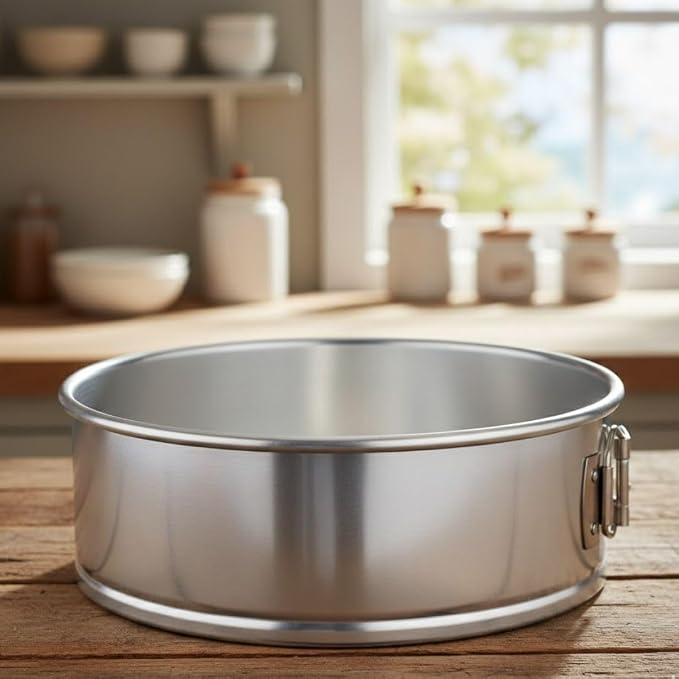 Soro Essentials- 9'' x 3'' Deep Aluminum Round Spring Form Pan- Leak Proof Cheesecake Pan Spring Form Pans with Removable Bottom and Quick Release Latch for Baking Cheesecake Cakes - Image 3