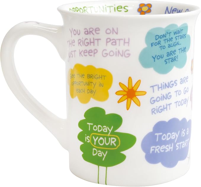 Enesco Our Name is Mud the Morning Motivation Messages Coffee Mug, 16 Ounce, Multicolor - Image 2