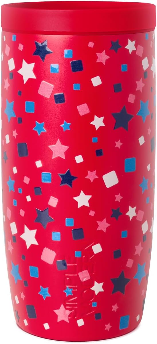 Simple Modern Insulated Travel Coffee Mug 360° Lid | 16oz | Stars | Voyager Ceramic-Lined Insulated Stainless Steel Coffee Tumbler, Iced Coffee Cup, Mug with Lid | Fits Cupholder, Star Speckled by Unknown