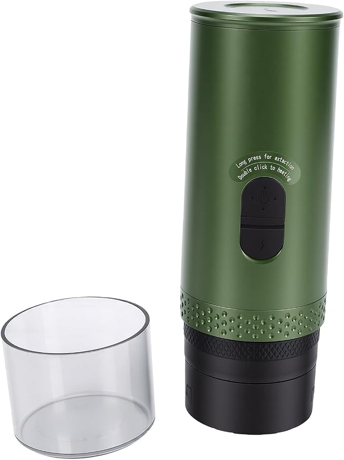 Portable Electric Capsule Coffee Maker 20bar (Green) | SelfHeating Travel Coffee Machine, 7800mAh, Stainless Steel, Ideal for Camping RV Hiking Office, 5 Cups per Charge - Image 9