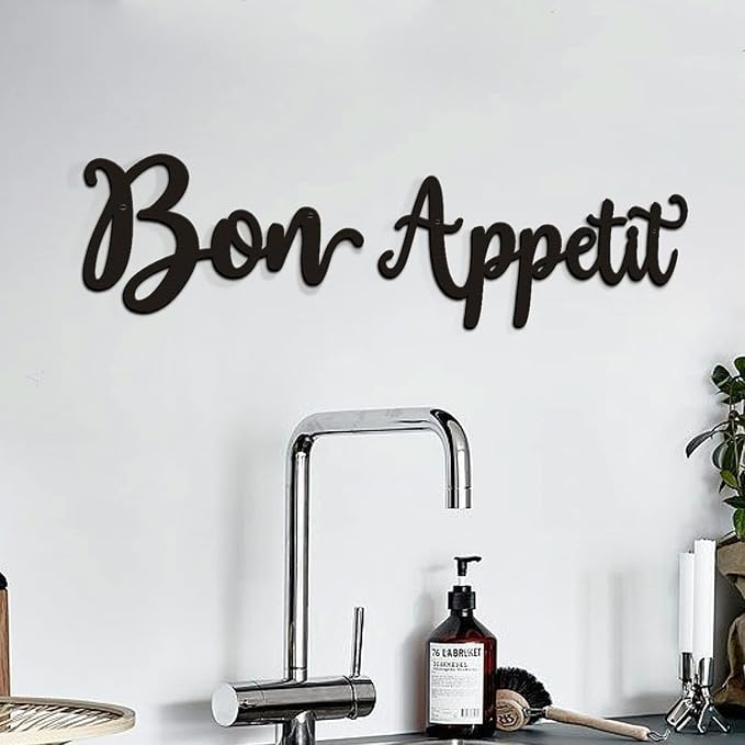 Bon Appetit Wall Décor Bon Appetit Metal Wall Sign Farmhouse Kitchen Wall Art Dining Room Cooking Hanging Signs Housewarming Gift by Qmetalart
