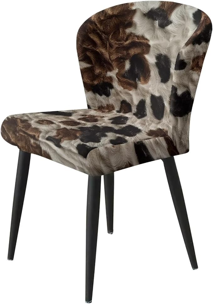 Cowhide Bar Stool Covers Elastic Stretchable High Mid Low Stool Chair Cover for Party Kitchen Club Machine Washable - Image 3