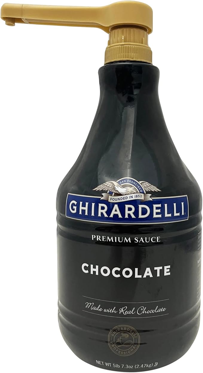 Sauce Pump 64 fl. oz. for Syrup for Torani, Davinci | Fit Ghirardelli 87 to 90 fl oz | Chocolate, Caramel, Vanilla, Variety of Sauces | BPA-Free | by Handit I 1-Piece