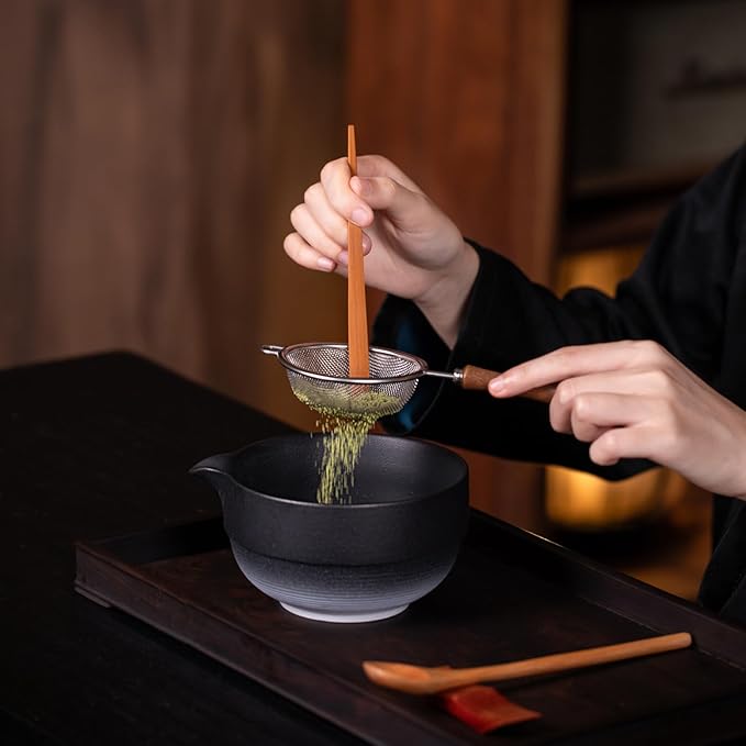Premium Matcha Ceremony Set – Complete 9-Pcs Ritual Kit – Presented in Luxury Magnetic Gift Box, Perfect for Gifting or Self-Care (Black)