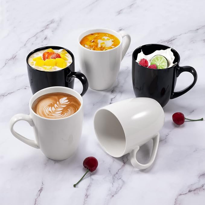 Urbanstrive 16 oz Large Coffee Mugs Ceramic Coffee Mug White Coffee Cups Tea Cups Idea Gift for Women Men House Warming Gifts New Home Office, White 1 Pack - Image 8