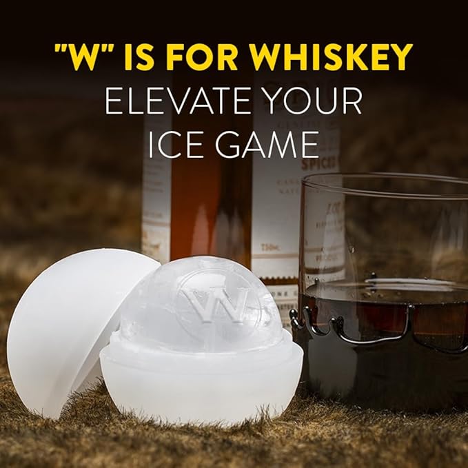 The Original Whiskey Ball (2 pack), Whiskey Ice Ball Maker Mold, 2-Pack Premium Silicone Sphere Molds – Easy Release & No Leak Design for Superb Whiskey