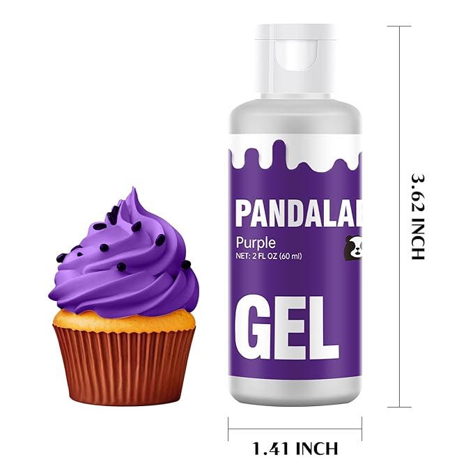 Purple Gel Food Coloring - Pandalab 2 Ounce High Concentrated Food Dye for Baking, Cake, Cookie, Fondant, Icing, Easter Egg, Macaron, DIY Slime (60ml)