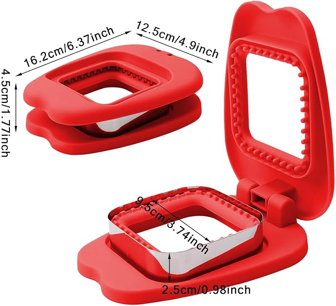 Bread Cutter for Kids Crustless Sandwich Cutter Sealer Set Bread Toast Mold | Cake Molds Cookie Press Pocket Tools for Breakfast Toast Making Kids Lunch Box School Home Picnic Travel Office Lunchb - Image 5