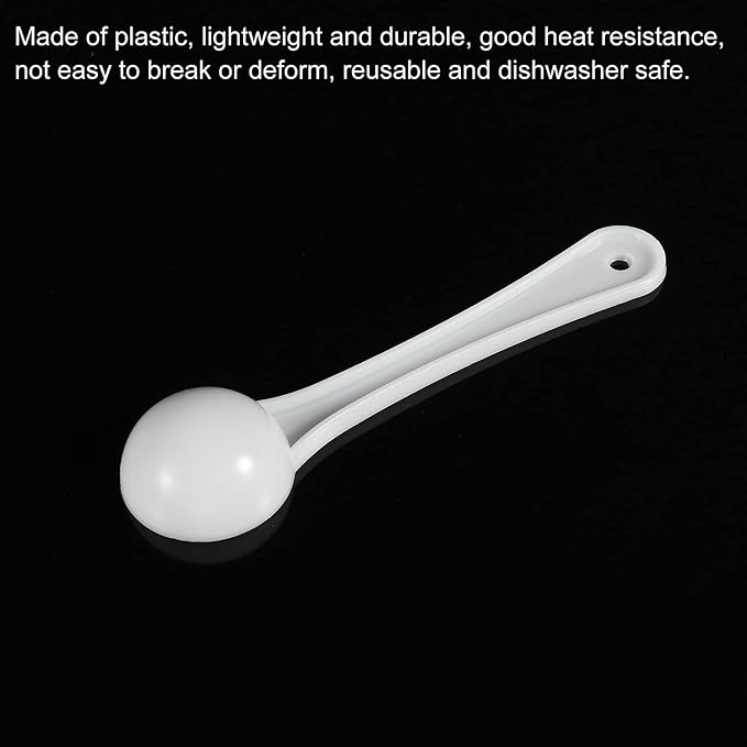 MECCANIXITY Micro Spoons 2 Gram Measuring Scoop Plastic Round Bottom Mini Spoon for Home Kitchen Powder Measurement Baking 15Pcs