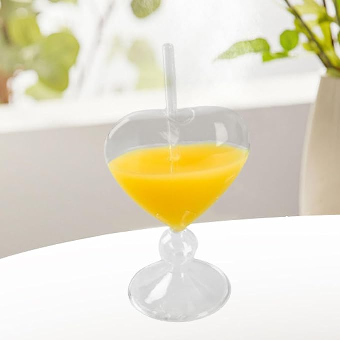 Heart Shaped Cocktail Glass Drink Mug Wine Glass Cup Tumbler Handmade Glassware Thickened Glass Heat Resistant Dishwasher Safe Suitable for Home bar - Image 6
