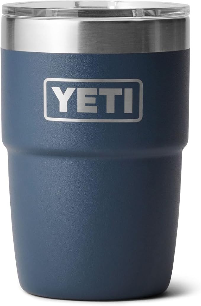 YETI Rambler 8 oz Insulated Coffee Mug with Lid - Stackable Double-Wall Vacuum Insulated Coffee Cup - DuraSip Ceramic Lining - Barista-Friendly Design - Stainless Steel - Dishwasher Safe by YETI