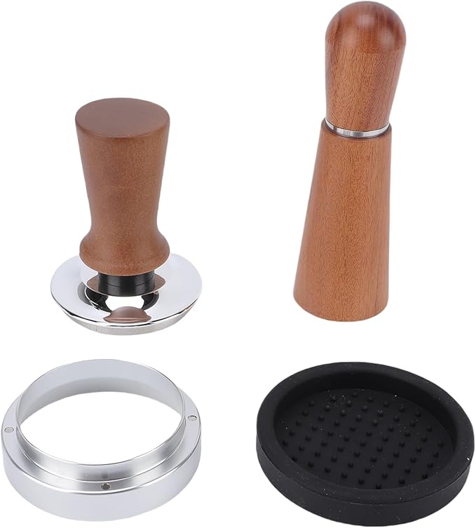 Coffee Accessories Set Coffee Tamper Needle Coffee Stirrer Tool Coffee Distribution Tool with Magnetic Coffee Dosing Funnel for 58mm Portafilter