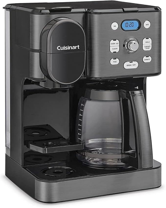 Cuisinart 12-Cup Coffee Maker, Single-Serve Brewer Glass Carafe, Automatic Hot & Iced Coffee Machine, Brew Strength Control and Brew Pause, SS-16BKS, Black Stainless Steel - Image 2