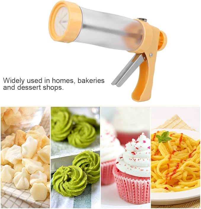 Disassembled Cake Decorating Kit, Dessert Decorating Nozzle Set with Ergonomically Designed Handle 16 mold 6 Nozzles Cupcake Decorating Kit for Homes Bakeries Dessert Shops