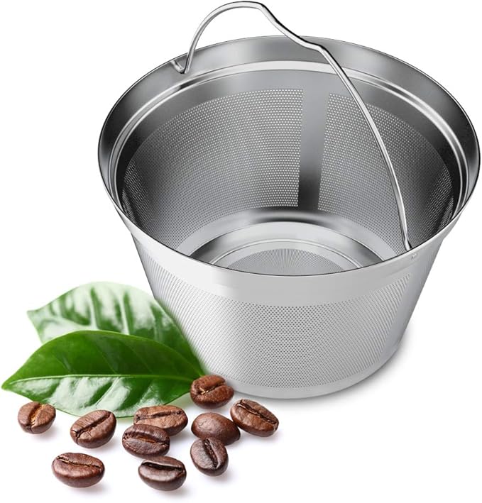 Reusable 4-5cup basket Replacement coffee filters- stainless steel Permanent coffee filter fits for Mr.coffee maker and brewer
