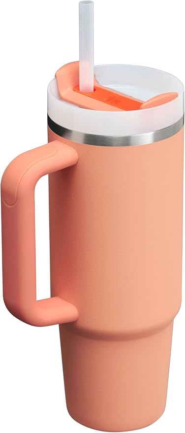 STANLEY Quencher H2.0 Flow State Tumbler, 30 oz, Nectarine | Handle and Straw | 3-Position Lid | Cup Holder Compatible for Travel | Insulated Stainless Steel Cup | BPA-Free - Image 2