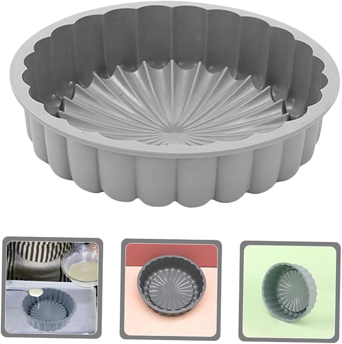 2pcs Food Grade Silicone Cake Nonstick Round Baking Pans for Cheesecake Tart and Fluted Cakes Heat Up for Batch Baking - Image 8
