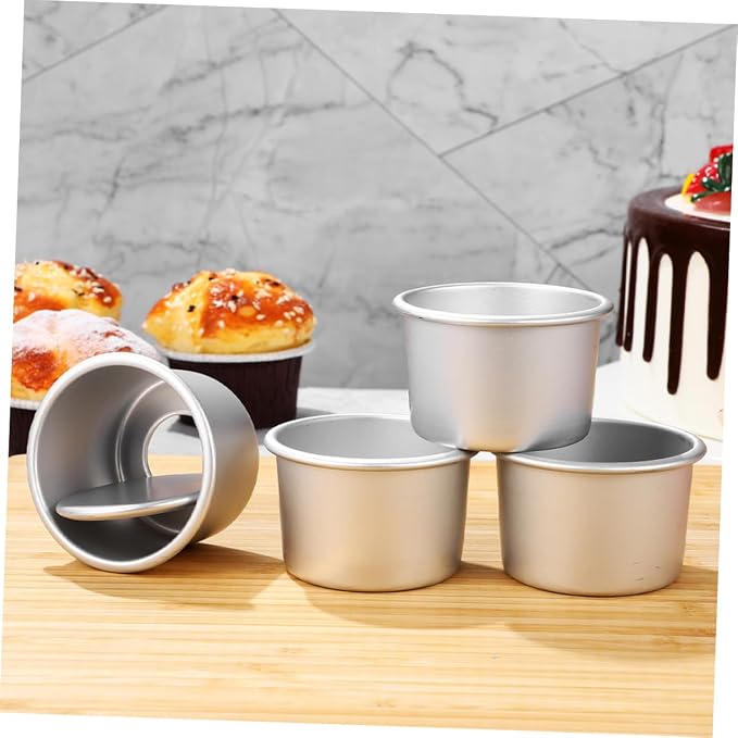 5Pcs Nonstick Round Aluminum Alloy Cake Pans with Removable Bottom for Baking Even Heating Cake Molds for Cakes and Desserts Easy to and Practical Bakeware - Image 4