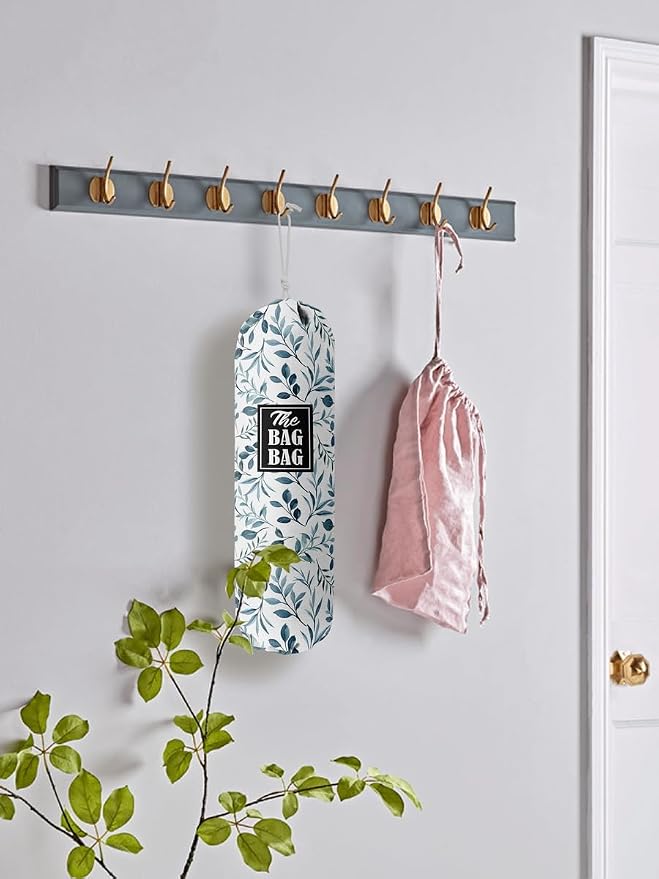 The Bag Grocery Bag Holder, Leafage Grocery Bags Holder Organizer, Wall Mount Plastic Bags Storage Container Dispensers, Kitchen Gifts For Women Family Friends Grandma Mom(E-6) - Image 5