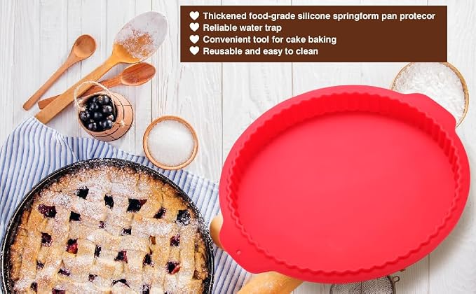 4-7-9-10 Inch Non-stick Springform Cheesecake Pan Set of 4 | Food Grade, FDA Food Contact Safe, Non-Stick, Dishwasher Safe, Removable Bottom, Comes with Silicone Base Protector - Image 9