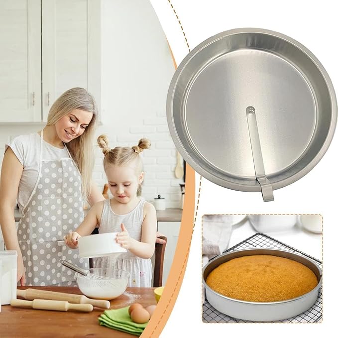 Cake Pan, Quick Release Round Cake Pan with Easy-Open Lever – Non-Stick Stainless Steel Baking Mold for Cheesecake, Chiffon, Birthday Cakes & Pies, Oven-Safe 9-inch for Home Bakers & Beginners - Image 3
